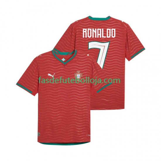 Camisola 1º Equipamento Seleção Portuguesa Cristiano Ronaldo 7 World Cup 2026 Manga Curta ,Homem