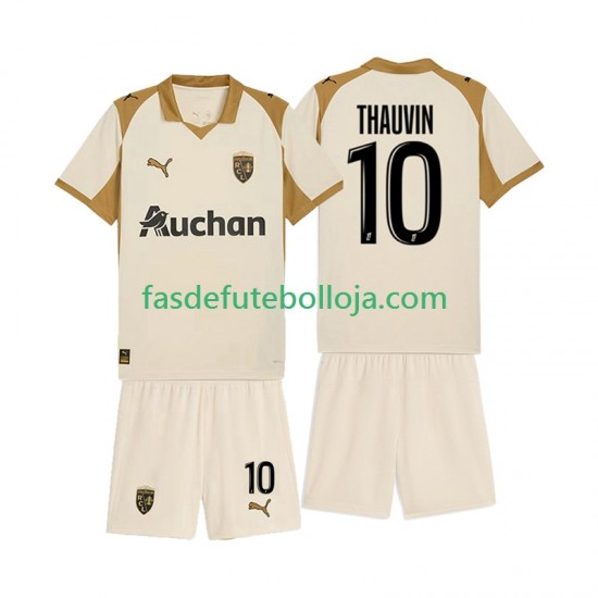 Camisola 3º Equipamento RC Lens Florian Thauvin 10 2025-2026 Manga Curta ,Criança