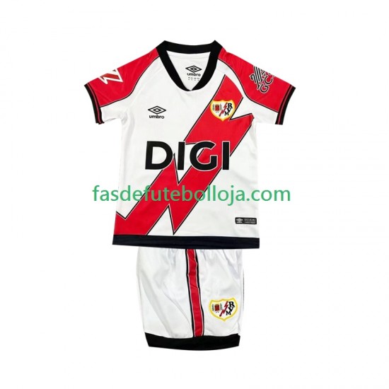 Camisola 1º Equipamento Rayo Vallecano 2025-2026 Manga Curta ,Criança
