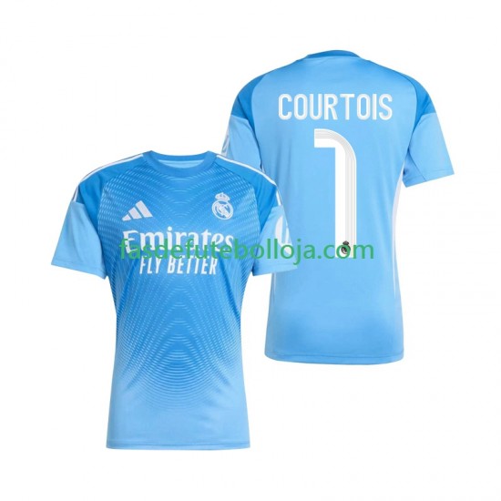 Camisola Guarda-redes 1º Equipamento Real Madrid Thibaut Courtois 1 2025-2026 Manga Curta ,Homem