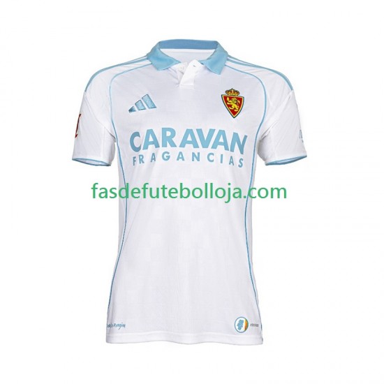 Camisola 1º Equipamento Real Zaragoza 2025-2026 Manga Curta ,Homem