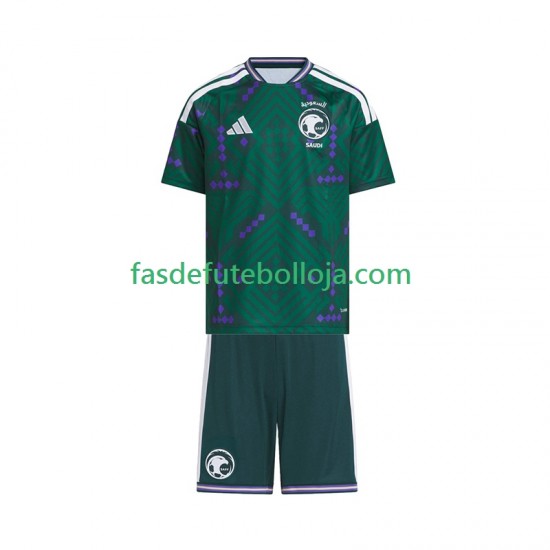 Camisola 1º Equipamento Seleção Saudita World Cup 2026 Manga Curta ,Criança