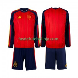 Camisola 1º Equipamento Seleção Espanhola World Cup 2026 Manga Comprida ,Criança