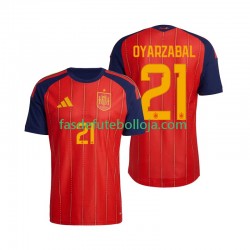 Camisola 1º Equipamento Seleção Espanhola Mikel Oyarzabal 21 World Cup 2026 Manga Curta ,Homem