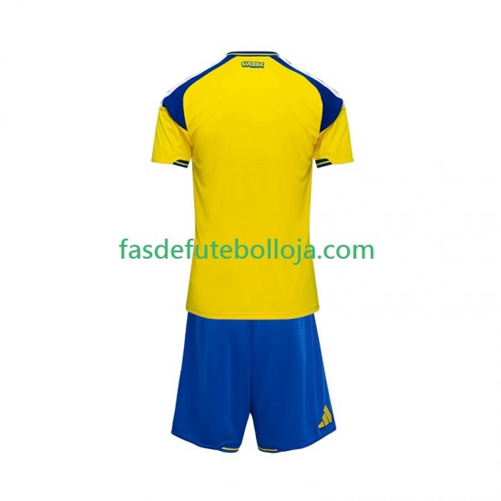 Camisola 1º Equipamento Seleção Sueca 2026 Manga Curta ,Criança