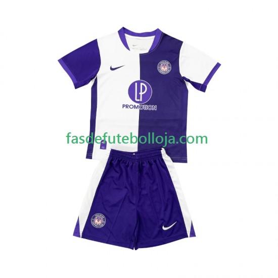 Camisola 1º Equipamento Toulouse 2025-2026 Manga Curta ,Criança
