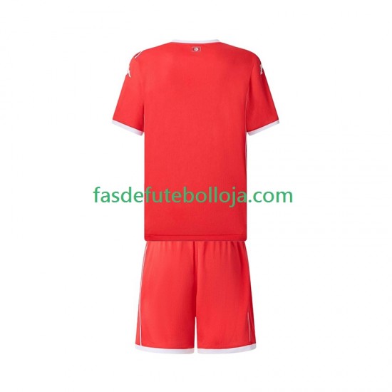 Camisola 1º Equipamento Seleção Tunisiana 2025 Manga Curta ,Criança