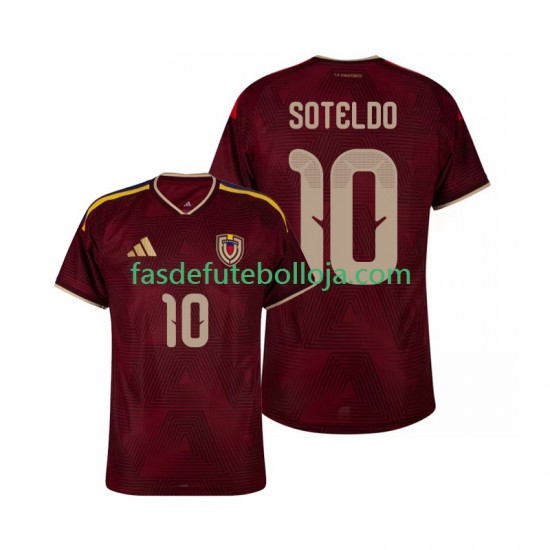 Camisola 1º Equipamento Seleção Venezuelana Yeferson Soteldo 10 2026 Manga Curta ,Homem