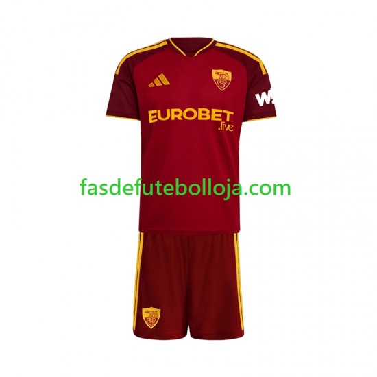 Camisola 1º Equipamento AS Roma 2026-2027 Manga Curta ,Criança