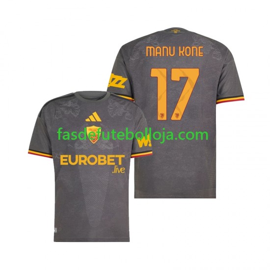 Camisola 3º Equipamento AS Roma Manu Kone 17 2026-2027 Manga Curta ,Homem
