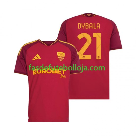 Camisola 1º Equipamento AS Roma Paulo Dybala 21 2026-2027 Manga Curta ,Homem