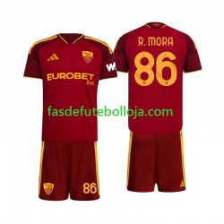 Camisola 1º Equipamento AS Roma Rodrigo Mora 86 2026-2027 Manga Curta ,Criança