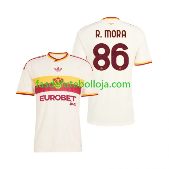 Camisola 2º Equipamento AS Roma Rodrigo Mora 86 2026-2027 Manga Curta ,Homem