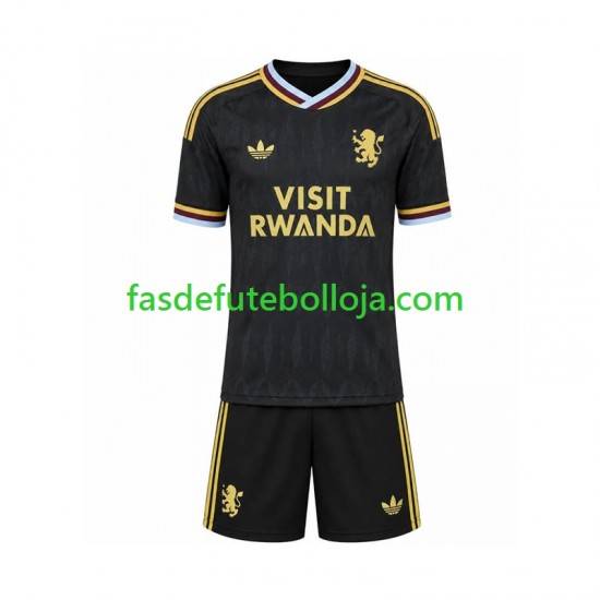 Camisola 2º Equipamento Aston Villa 2026-2027 Manga Curta ,Criança