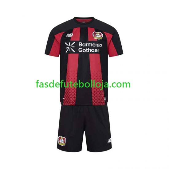 Camisola 1º Equipamento Bayer 04 Leverkusen 2026-2027 Manga Curta ,Criança