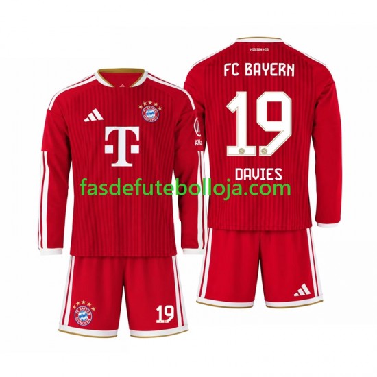 Camisola 1º Equipamento Bayern de Munique Alphonso Davies 19 2026-2027 Manga Comprida ,Criança