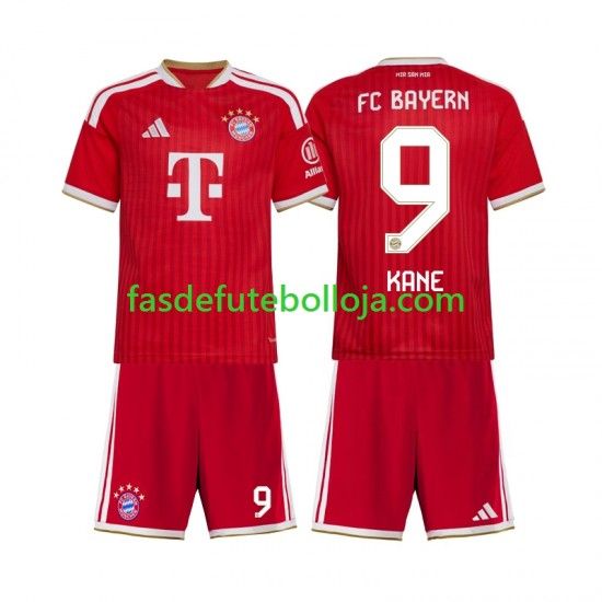Camisola 1º Equipamento Bayern de Munique Harry Kane 9 2026-2027 Manga Curta ,Criança