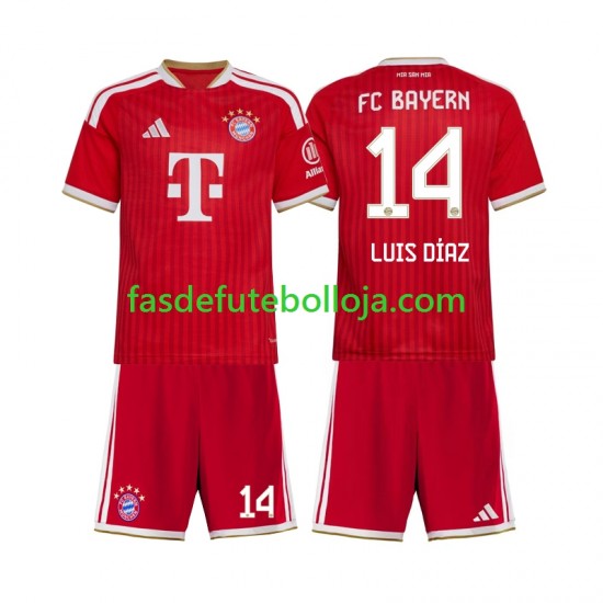 Camisola 1º Equipamento Bayern de Munique Luis Diaz 14 2026-2027 Manga Curta ,Criança Camisola 1º Equipamento Bayern de Munique Luis Diaz 14 2026-2027 Manga Curta ,Criança