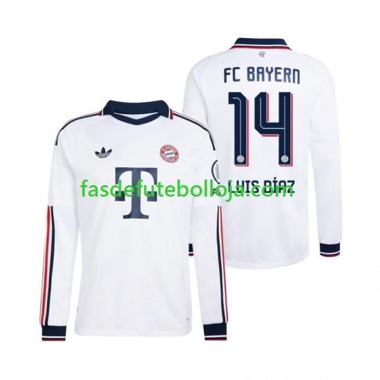 Camisola 2º Equipamento Bayern de Munique Luis Diaz 14 2026-2027 Manga Comprida ,Homem