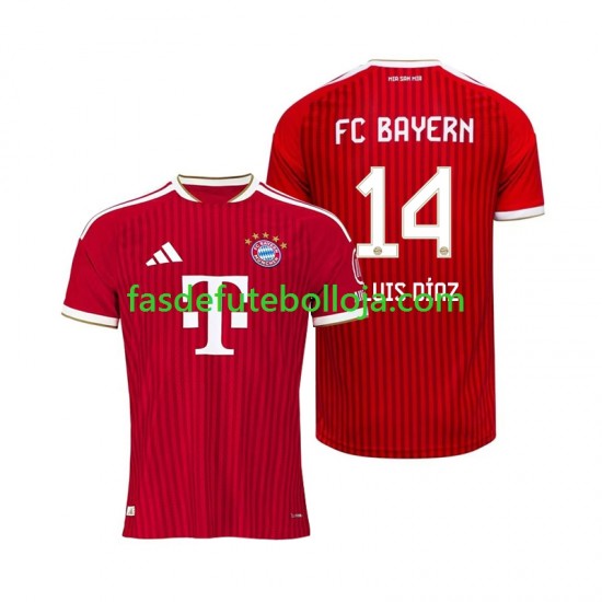 Camisola 1º Equipamento Bayern de Munique Luis Diaz 14 2026-2027 Manga Curta ,Homem