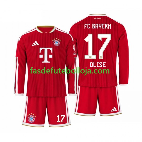Camisola 1º Equipamento Bayern de Munique Michael Olise 17 2026-2027 Manga Comprida ,Criança