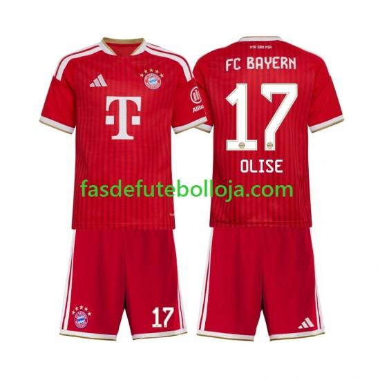 Camisola 1º Equipamento Bayern de Munique Michael Olise 17 2026-2027 Manga Curta ,Criança