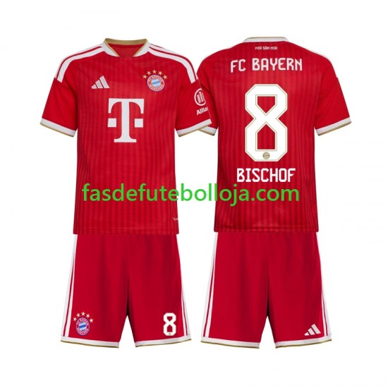 Camisola 1º Equipamento Bayern de Munique Tom Bischof 8 2026-2027 Manga Curta ,Criança