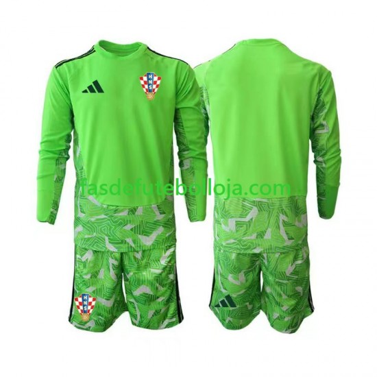 Camisola Guarda-redes 1º Equipamento Seleção Croata 2026-2027 Manga Comprida ,Criança