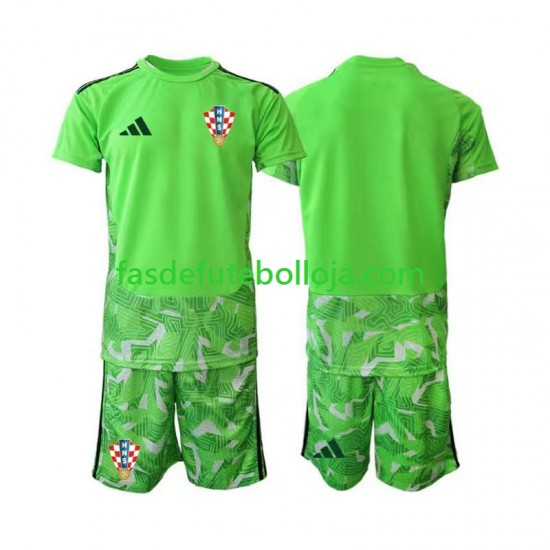 Camisola Guarda-redes 1º Equipamento Seleção Croata 2026-2027 Manga Curta ,Criança