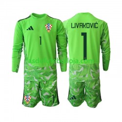 Camisola Guarda-redes 1º Equipamento Seleção Croata Dominik Livakovic 25 2026-2027 Manga Comprida ,Criança Camisola Guarda-redes 1º Equipamento Seleção Croata Dominik Livakovic 25 2026-2027 Manga Comprida ,Criança
