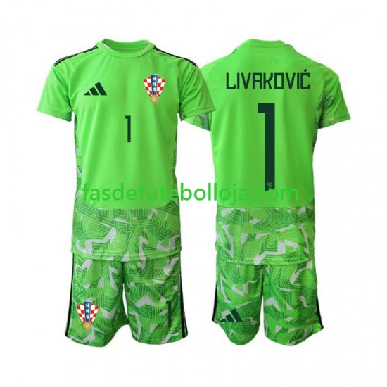 Camisola Guarda-redes 1º Equipamento Seleção Croata Dominik Livakovic 25 2026-2027 Manga Curta ,Criança Camisola Guarda-redes 1º Equipamento Seleção Croata Dominik Livakovic 25 2026-2027 Manga Curta ,Criança