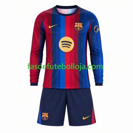 Camisola 1º Equipamento FC Barcelona 2026-2027 Manga Comprida ,Criança