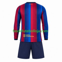 Camisola 1º Equipamento FC Barcelona 2026-2027 Manga Comprida ,Criança