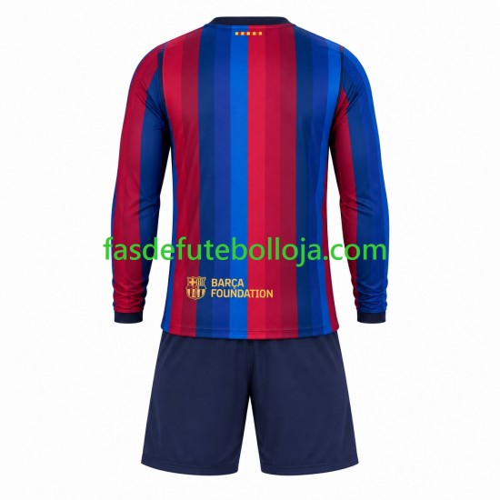 Camisola 1º Equipamento FC Barcelona 2026-2027 Manga Comprida ,Criança