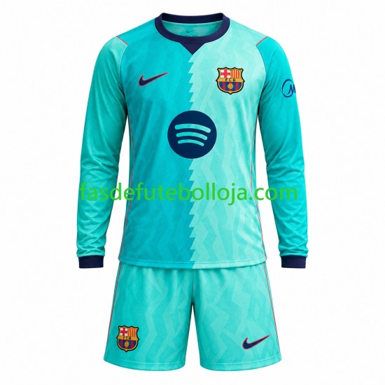 Camisola 3º Equipamento FC Barcelona 2026-2027 Manga Comprida ,Criança