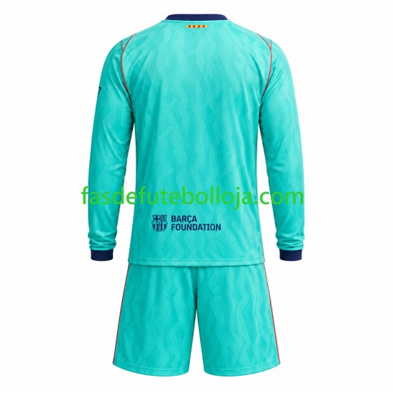 Camisola 3º Equipamento FC Barcelona 2026-2027 Manga Comprida ,Criança