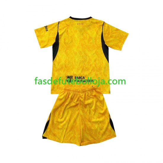 Camisola Guarda-redes 4º Equipamento FC Barcelona 2026-2027 Manga Curta ,Criança