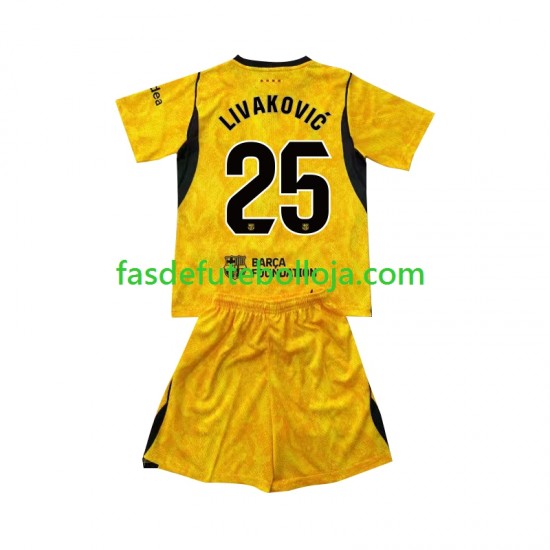 Camisola Guarda-redes 4º Equipamento FC Barcelona Dominik Livakovic 25 2026-2027 Manga Curta ,Criança Camisola Guarda-redes 4º Equipamento FC Barcelona Dominik Livakovic 25 2026-2027 Manga Curta ,Criança