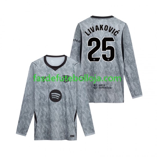 Camisola Guarda-redes 2º Equipamento FC Barcelona Dominik Livakovic 25 2026-2027 Manga Comprida ,Homem