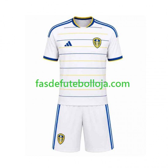 Camisola 1º Equipamento Leeds United 2026-2027 Manga Curta ,Criança