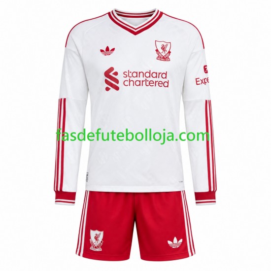 Camisola 2º Equipamento Liverpool 2026-2027 Manga Comprida ,Criança