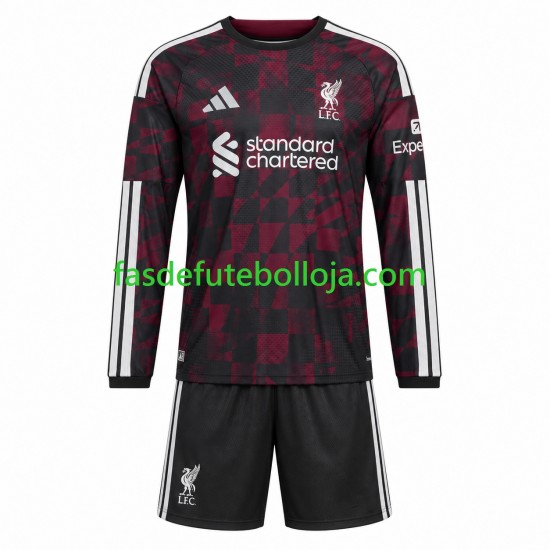 Camisola 3º Equipamento Liverpool 2026-2027 Manga Comprida ,Criança