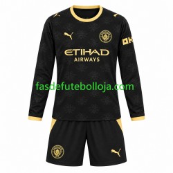 Camisola 2º Equipamento Manchester City 2026-2027 Manga Comprida ,Criança