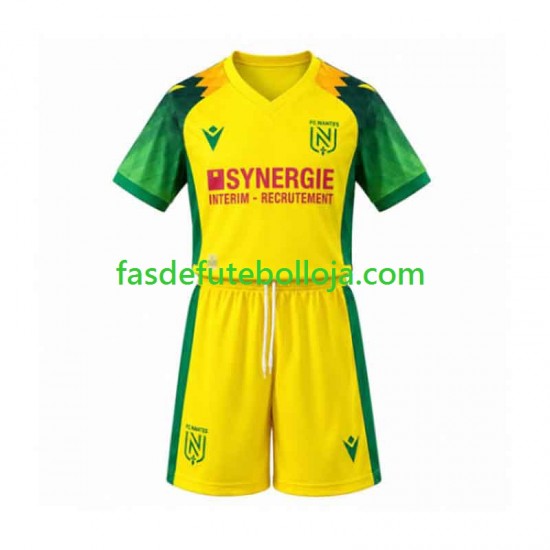 Camisola 1º Equipamento Nantes 2026-2027 Manga Curta ,Criança