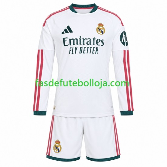 Camisola 1º Equipamento Real Madrid 2026-2027 Manga Comprida ,Criança