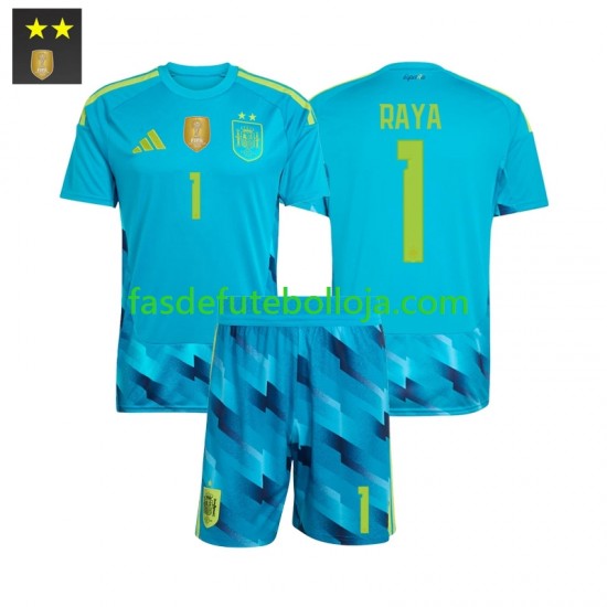 Camisola Guarda-redes 1º Equipamento Seleção Espanhola David Raya 1 2026-2027 Manga Curta ,Criança