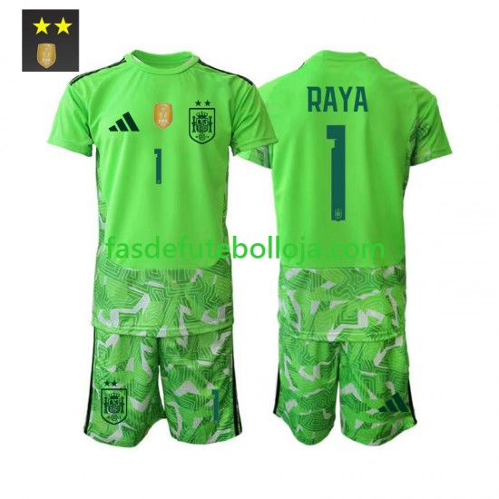 Camisola Guarda-redes 3º Equipamento Seleção Espanhola David Raya 1 2026-2027 Manga Curta ,Criança