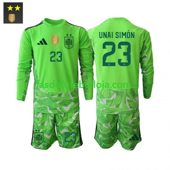 Camisola Guarda-redes 3º Equipamento Seleção Espanhola Unai Simon 23 2026-2027 Manga Comprida ,Criança