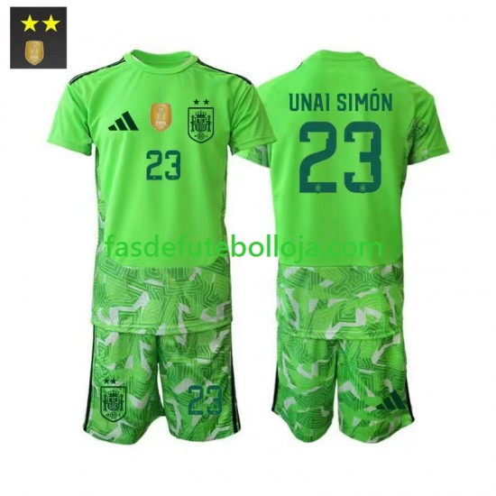 Camisola Guarda-redes 3º Equipamento Seleção Espanhola Unai Simon 23 2026-2027 Manga Curta ,Criança