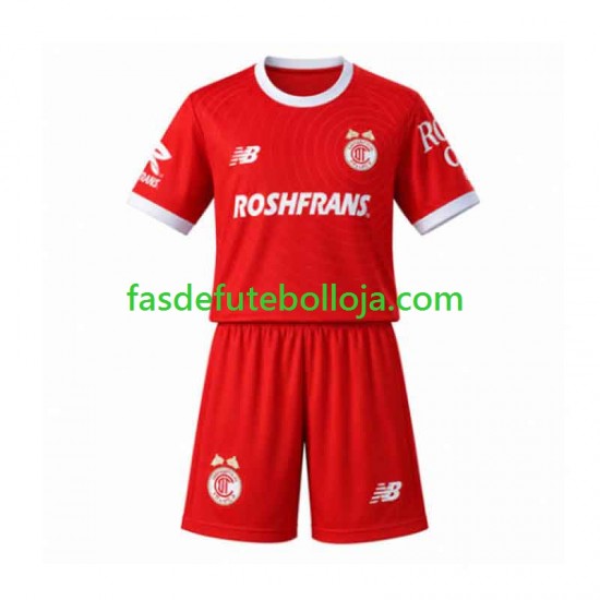 Camisola 1º Equipamento Toluca 2026-2027 Manga Curta ,Criança